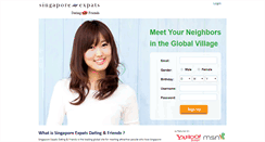 Desktop Screenshot of dating.singaporeexpats.com